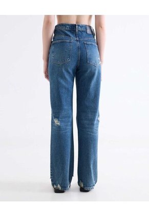 Jean  Para Mujer Straight Color Azul Marca Seven Seven #28160974