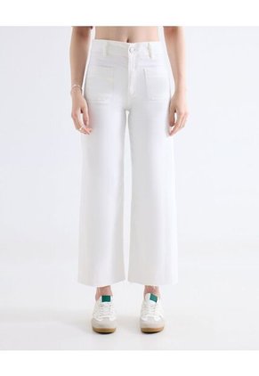 Jean  Para Mujer Retro Color Blanco Marca Seven Seven #28160999