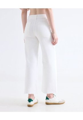 Jean  Para Mujer Retro Color Blanco Marca Seven Seven #28160999