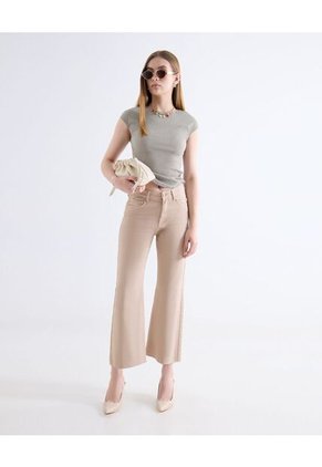 Jean  Para Mujer Flare Color Beige Marca Seven Seven #28160994