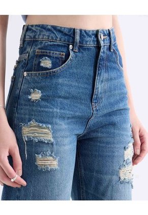 Jean  Para Mujer Straight Color Azul Marca Seven Seven #28160974