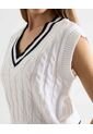 Camiseta Para Mujer Manga Sisa Cuello V Color Crudo Marca Seven Seven #28096315 de Seven Seven