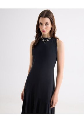 Vestido Para Mujer M/Sisa Largo Color Negro Marca Seven Seven #28171504