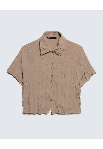 Blusa En Efecto Craquelado  Para Mujer Avena Seven Seven