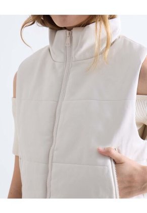 Chaleco  Para Mujer Plano Color Marfil Marca Seven Seven #28250156