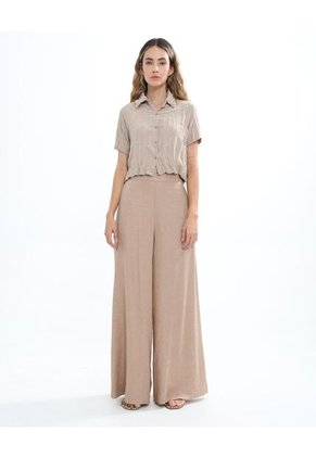 Blusa En Efecto Craquelado  Para Mujer Avena Seven Seven