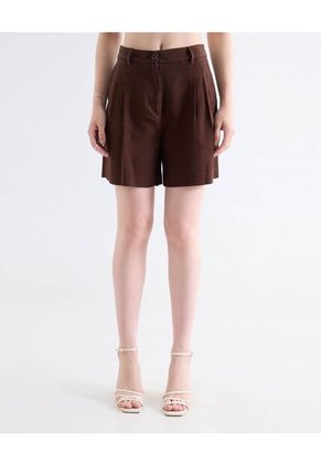 Short Para Mujer Multiusos Plano Color Café Marca Seven Seven #28191099