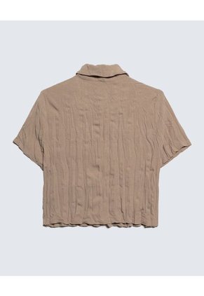 Blusa En Efecto Craquelado  Para Mujer Avena Seven Seven