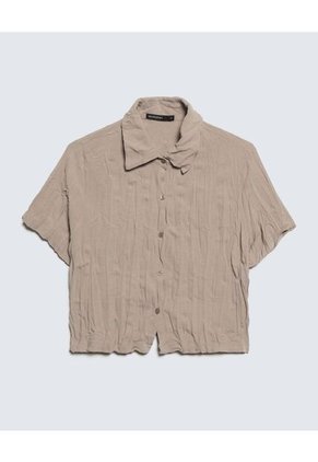 Blusa En Efecto Craquelado  Para Mujer Avena Seven Seven