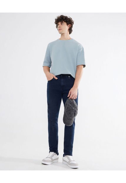 Jean Para Hombre Skinny Color Azul Oscuro Marca Seven Seven #45160514