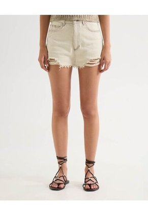 Short Para Mujer Multiusos Plano Color Beige Marca Seven Seven #28191077