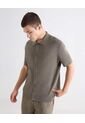 Camisa Tejida En Tricot  Para Hombre Verde Seven Seven de Seven Seven