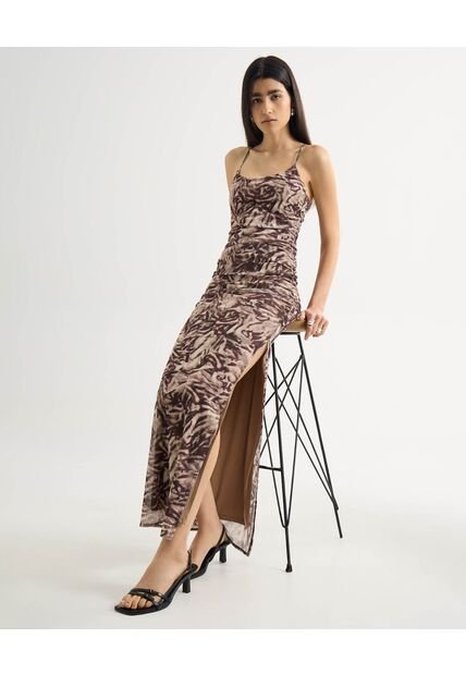 Vestido Para Mujer M/Sisa Largo Color Café Marca Seven Seven #28171382