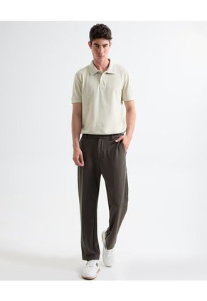 Polo Para Hombre Cuello Tejido  Color Crema Marca Seven Seven #45110859