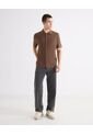 Camisa Tejida En Tricot  Para Hombre Café Seven Seven de Seven Seven