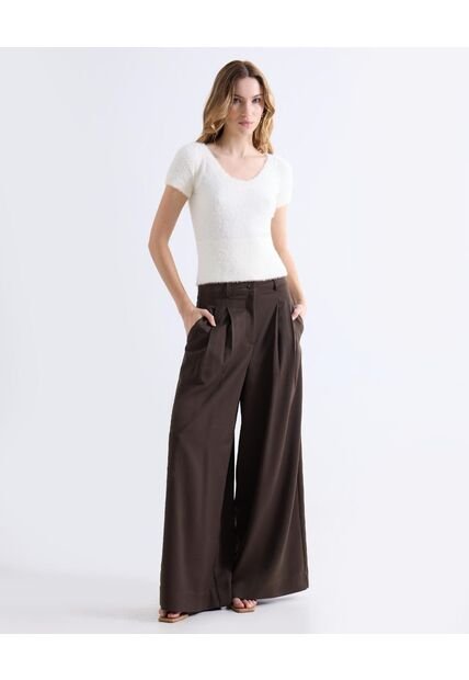 Pantalón  Para Mujer Moda Color Café Marca Seven Seven #28071952