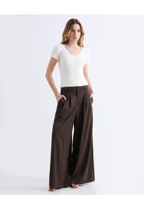 Pantalón Para Mujer Moda Color Café Marca Seven Seven #28071952