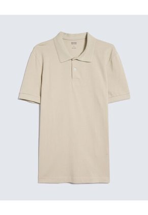 Polo Para Hombre Cuello Tejido  Color Crema Marca Seven Seven #45110859