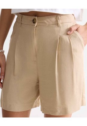 Short Para Mujer Multiusos Plano Color Beige Marca Seven Seven #28191098