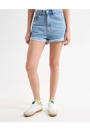 Short Para Mujer  Color Azul Medio Marca Seven Seven #28191075