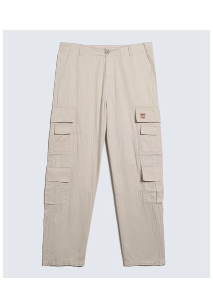 Pantalón Multipocket  Para Hombre Beige Seven Seven