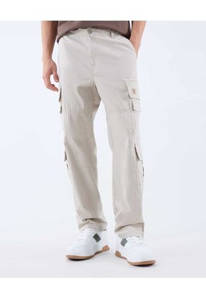 Pantalón Multipocket  Para Hombre Beige Seven Seven