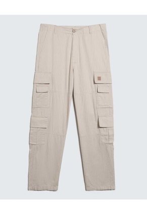 Pantalón Multipocket  Para Hombre Beige Seven Seven