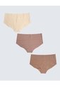 Pack X 3 Panty Cachetero Seamless X3 Para Mujer Taupe Seven Seven de Seven Seven