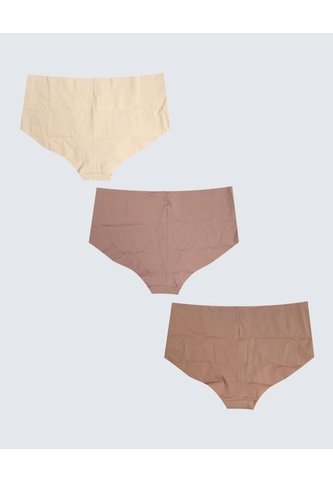 Pack X 3 Panty Cachetero Seamless X3 Para Mujer Taupe Seven Seven Seven Seven