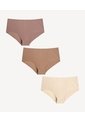 Pack X 3 Panty Cachetero Seamless X3 Para Mujer Taupe Seven Seven de Seven Seven