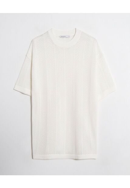 Camiseta  Para Hombre Manga Corta Cuello Redondo Color Hueso Marca Seven Seven #45092715