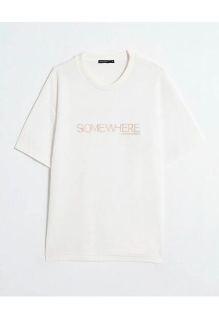 Camiseta  Para Hombre Manga Corta Cuello Redondo Color Crudo Marca Seven Seven #45092812