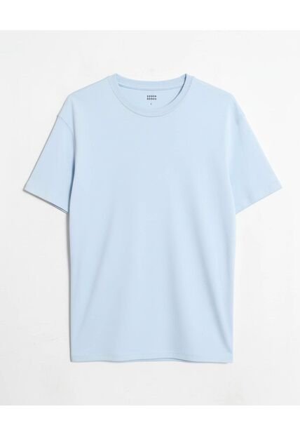 Camiseta  Para Mujer Manga Corta Cuello Redondo Color Celeste Marca Seven Seven #28096518