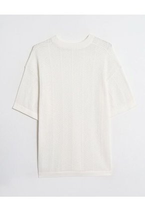 Camiseta  Para Hombre Manga Corta Cuello Redondo Color Hueso Marca Seven Seven #45092715