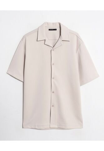 Camisa  Para Hombre Manga Corta Sin Bolsillo Cuello Resort Color Gris Marca Seven Seven #45012191 Seven Seven