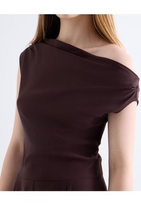 Enterizo  Para Mujer Manga Sisa Color Café Marca Seven Seven #28320448