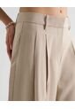 Pantalon Sastrero Unicolor Con Doble Pinza  Para Mujer Beige Seven Seven de Seven Seven