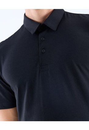 Polo Jersey  Para Hombre Negro Seven Seven