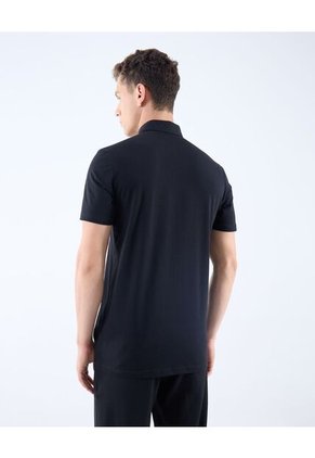 Polo Jersey  Para Hombre Negro Seven Seven