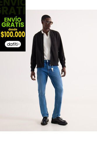 Jean Regular Tono Medio  Para Hombre Azul Seven Seven Seven Seven