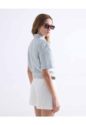 Blusa  Para Mujer Manga Corta Color Azul Marca Seven Seven #28124123