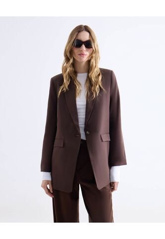 Blazer  Para Mujer  Color Café Marca Seven Seven #28400059 Seven Seven