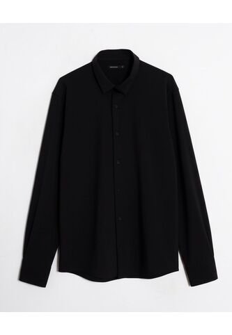 Camisa  Para Hombre Manga Larga Sin Bolsillo Cuello Casual M Color Negro Marca Seven Seven #45012213 Seven Seven