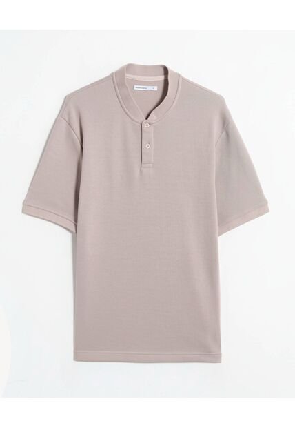 Polo  Para Hombre Cuello Tejido Sin Bolsillo Color Taupe Marca Seven Seven #45110935