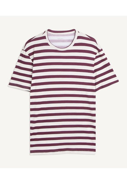 Camiseta Hombre Seven M/C Vino Algodón