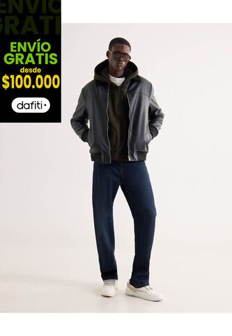 Jean Straight Tono Oscuro  Para Hombre Azul Seven Seven Seven Seven