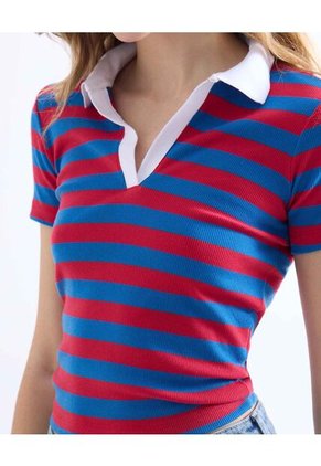Camiseta  Para Mujer Manga Corta Moda Color Azul Marca Seven Seven #28096582