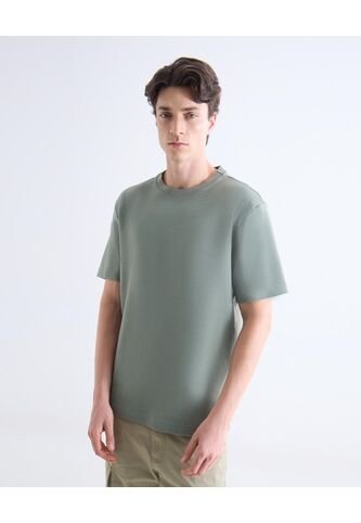 Camiseta  Para Hombre Manga Corta Cuello Redondo Color Verde Marca Seven Seven #45092853 Seven Seven