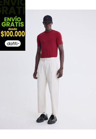 Pantalón Barrel  Para Hombre Blanco Seven Seven Seven Seven