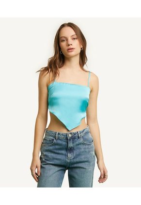 Blusa Para Mujer Manga Sisa Color Azul Claro Marca Seven Seven #28123621